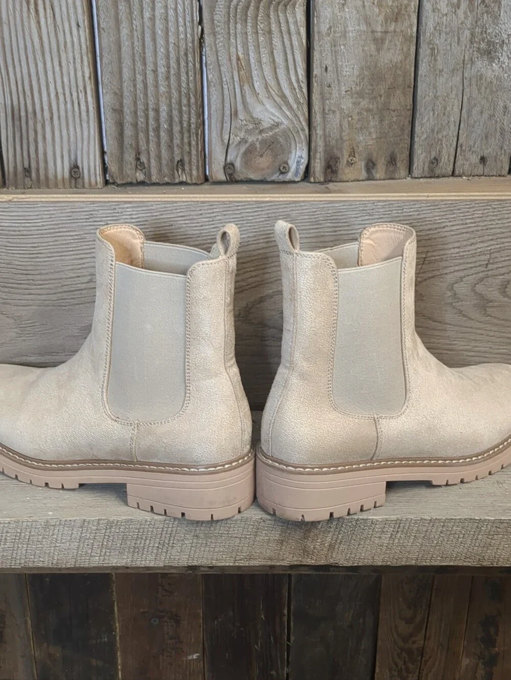 Vodvob Chelsea Boots Fashion Slip On Booties Women's Size 10